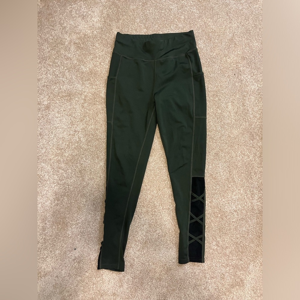 PopFit Leggings, Mesh Criss Cross Ankles